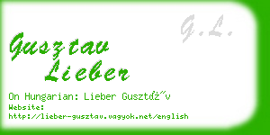 gusztav lieber business card